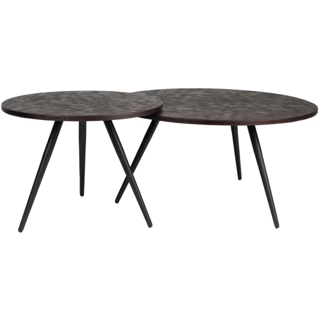 Housecraft Living salontafel (set van 2) Webster Donkerbruin