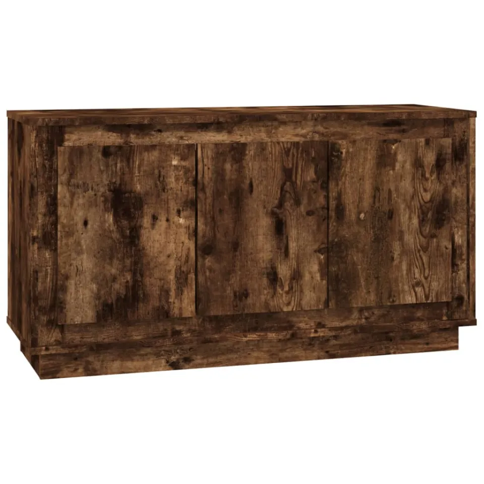 vidaXL Dressoir 102x35x55 cm bewerkt hout gerookt eikenkleurig Bruin