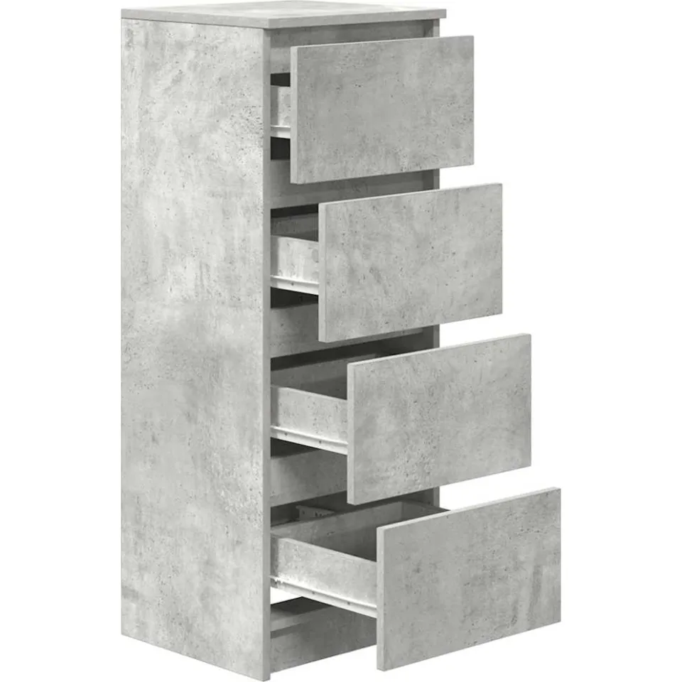 vidaXL Dressoir 37,5x35x99 cm spaanplaat betongrijs grijs, foto 4