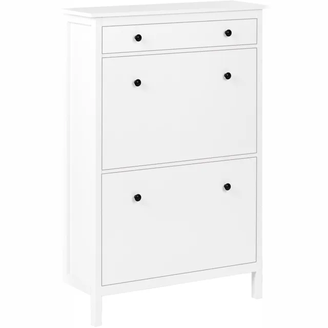 Beliani GIBSON - Schoenenkast 2 vakken - Wit - MDF