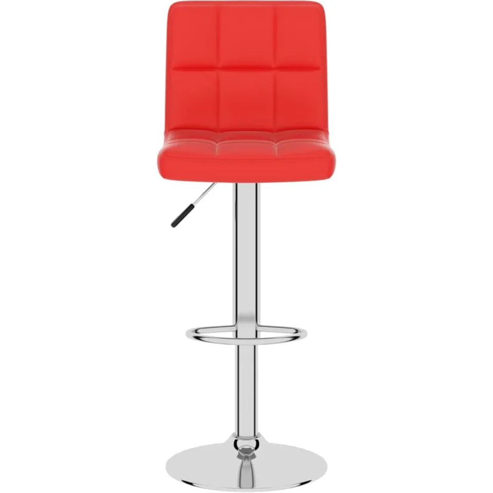 vidaXL Barkruk kunstleer rood