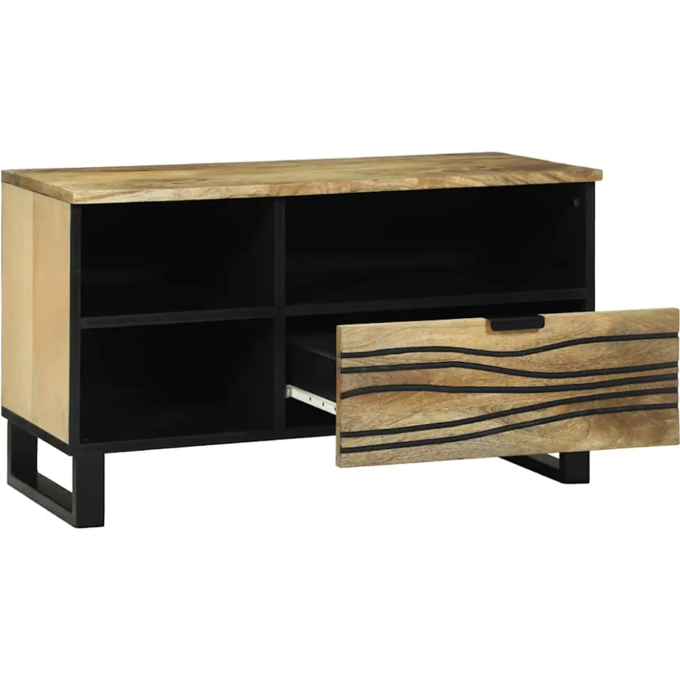 vidaXL TV Eenheden 80 x 33 x 46 cm Bruin Bewerkt hout, foto 2