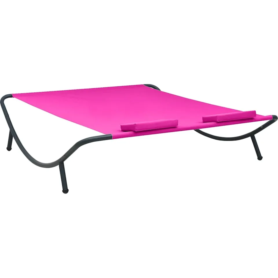 vidaXL Loungebed stof roze, foto 3
