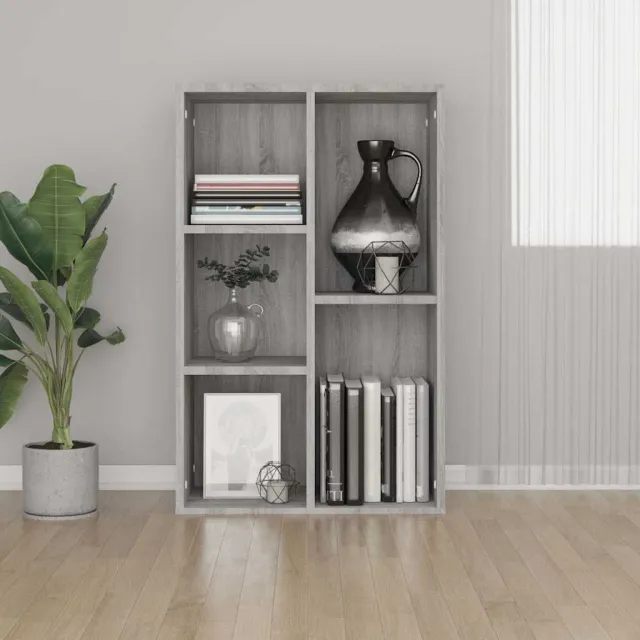 vidaXL Boekenkast/dressoir 50x25x80 cm bewerkt hout sonoma grijs, foto 2