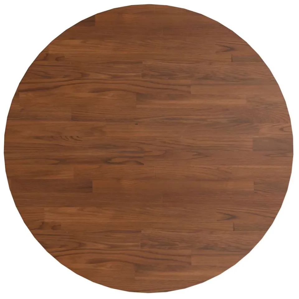 vidaXL Tafelblad rond Ø70x1,5 cm bewerkt massief eikenhout donkerbruin, foto 2