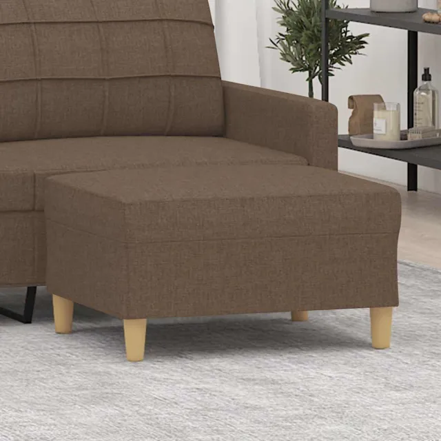 vidaXL Voetenbank 70x55x41 cm stof bruin, foto 2