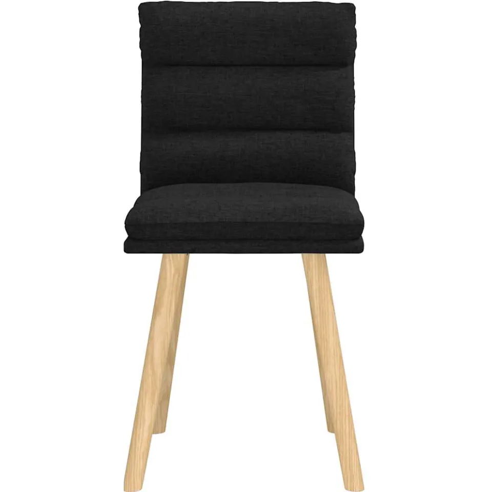 vidaXL Eetkamerstoelen 2 st stof zwart, foto 4