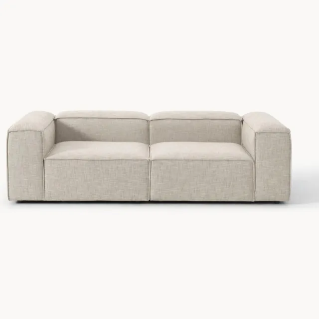 Westwing Collection Modulaire bank Lennon (3-zits) van linnenmix Grijs