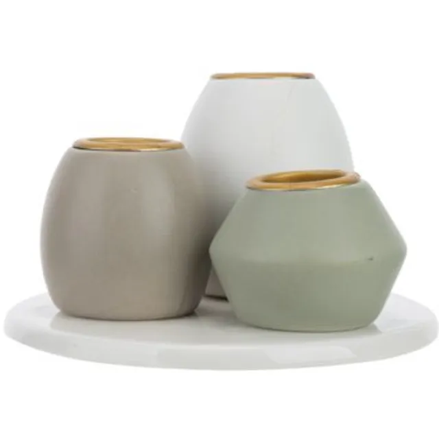 Cosy @ Home Theelichthouder Set3 Multi-kleur 19,5x6