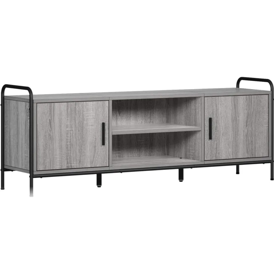 vidaXL Tv-meubel 133 x 33 x 50 cm Grijs Sonoma Bewerkt hout, foto 3