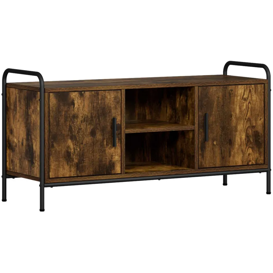 vidaXL Tv-meubel 99 x 33 x 50 cm Gerookt eiken Bewerkt hout, foto 3