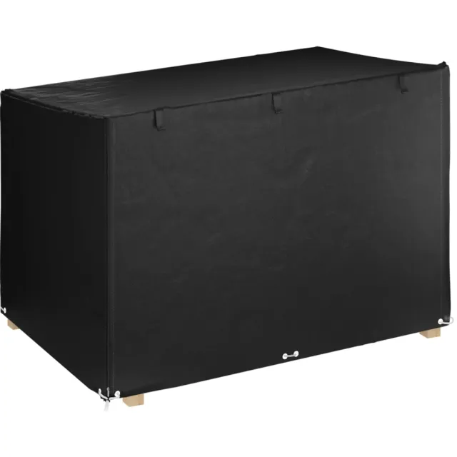 vidaXL Schommelbankhoes met 12 oogjes 215x150x130/150 cm polyetheen Zwart