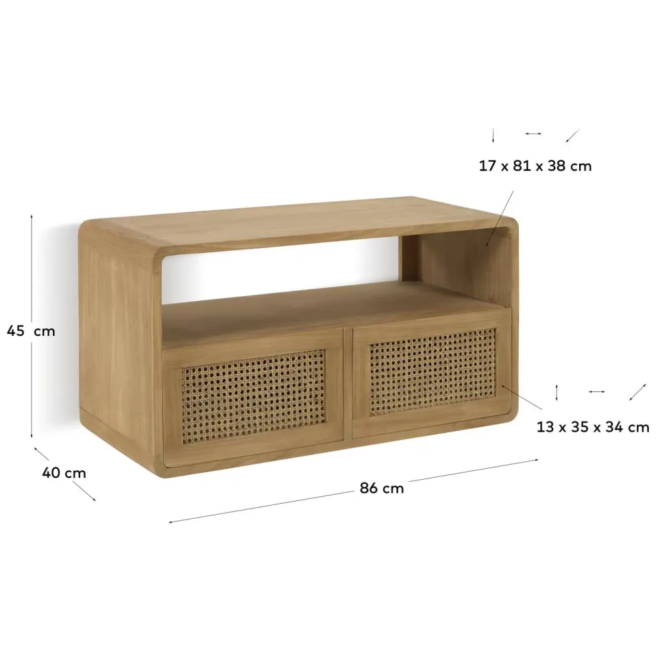 Kave Home Sabiela badkamermeubel teak naturel, foto 4