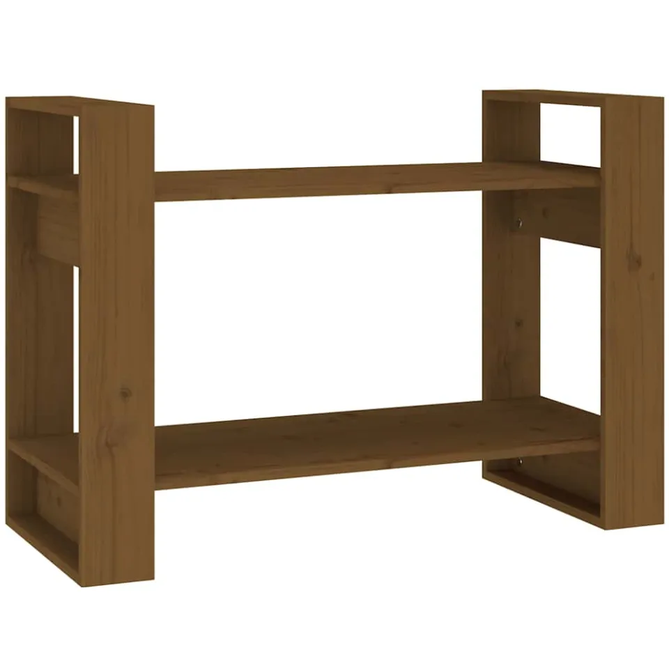 vidaXL Boekenkast/kamerscherm 80x35x56,5 cm massief hout honingbruin