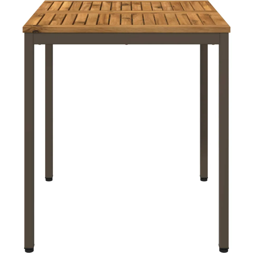 vidaXL Tuindiner tafel NAARDEN Natuurlijk en Koffie 70 x 68,5 x 75 cm Bruin
