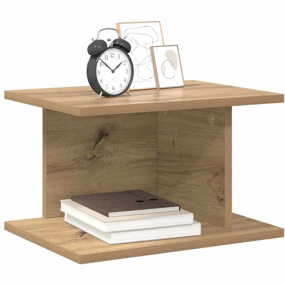 vidaXL Nachtkastje Artisan Eiken 40 x 30 x 25 cm Bewerkt hout, foto 2