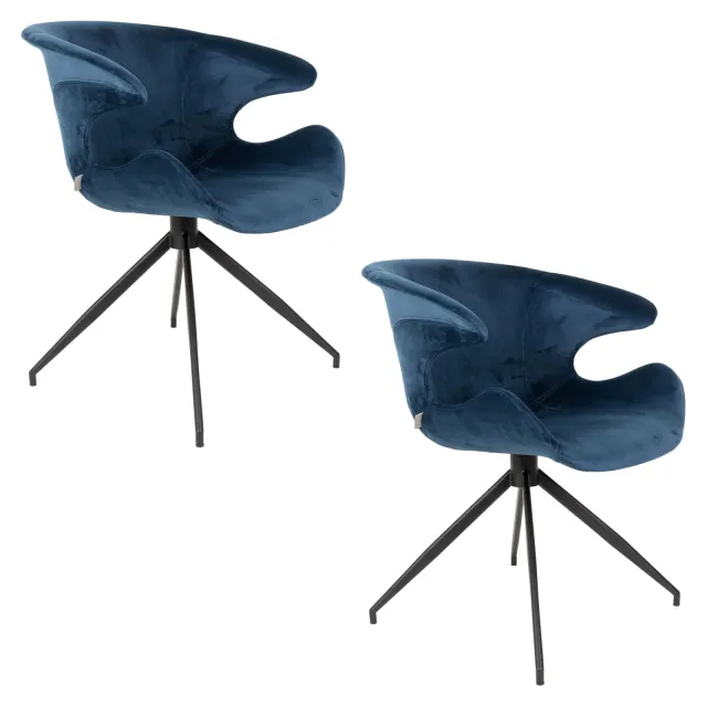 Zuiver Mia eetkamerstoel donkerblauw, foto 2