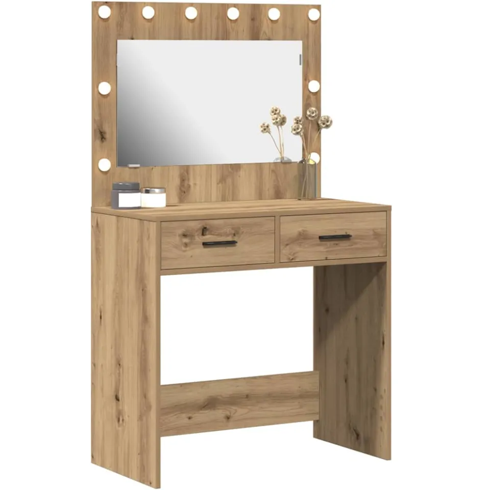 vidaXL Plafondtafel Artisan Eiken 78,5 x 41 x 135 cm Bewerkt hout Bruin