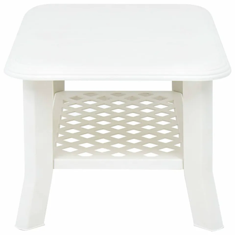vidaXL Salontafel 90x60x46 cm kunststof wit, foto 3
