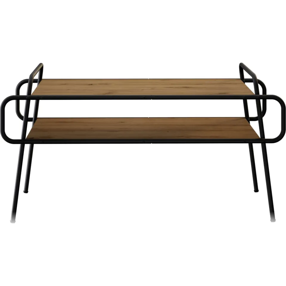 vidaXL Salontafel Artisanaal eiken 100 x 50 x 51 cm Bewerkt hout Bruin