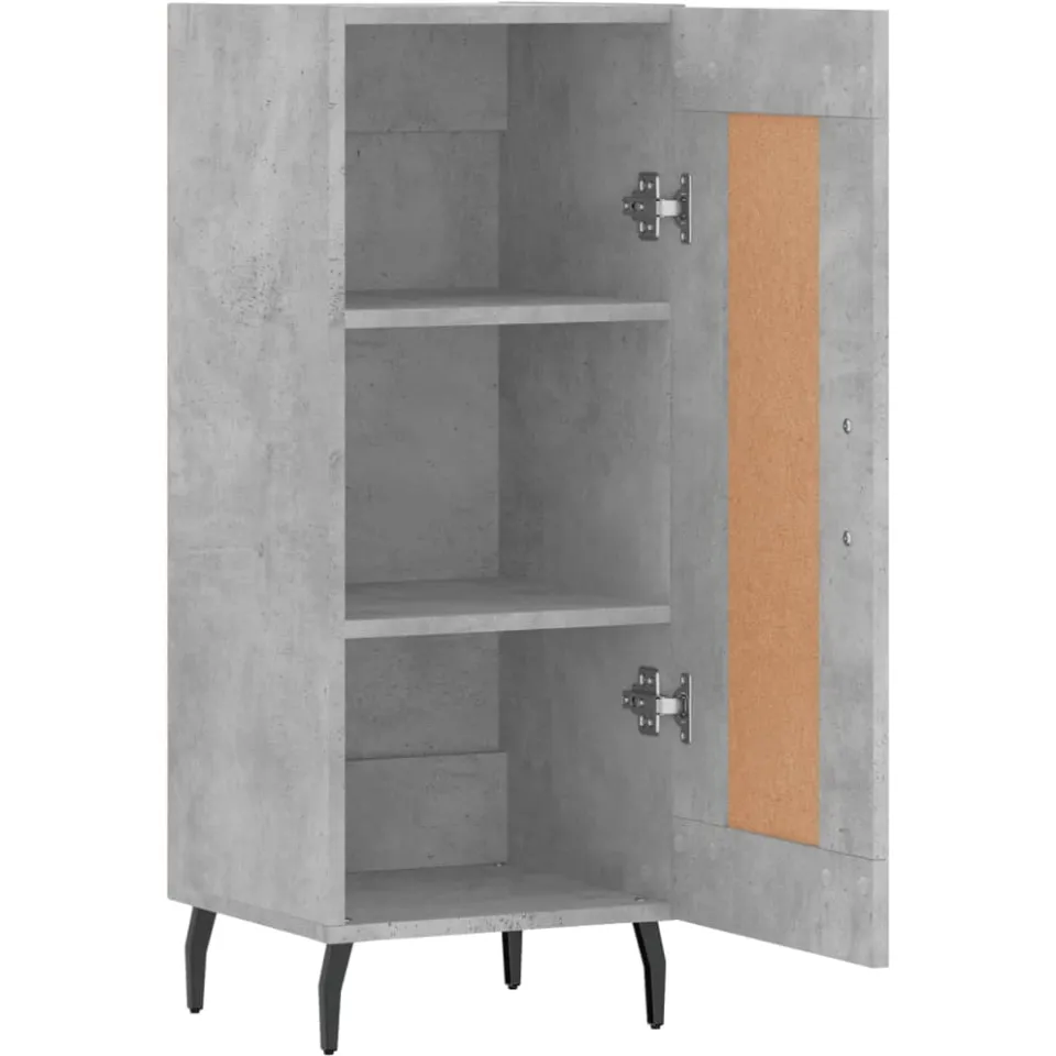 vidaXL Dressoir 34,5x34x90 cm bewerkt hout betongrijs grijs, foto 3