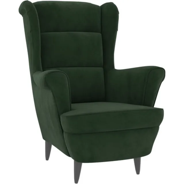 vidaXL Fauteuil - fluweel - donkergroen