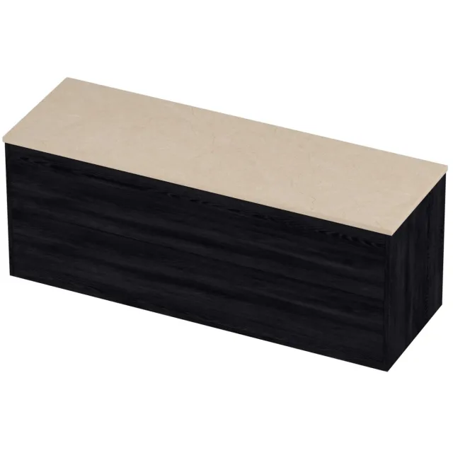 Proline Deck Badmeubelset Hardsteen Voor Grepen Symmetrisch 140x46x54 cm Sand Stone Black Oak