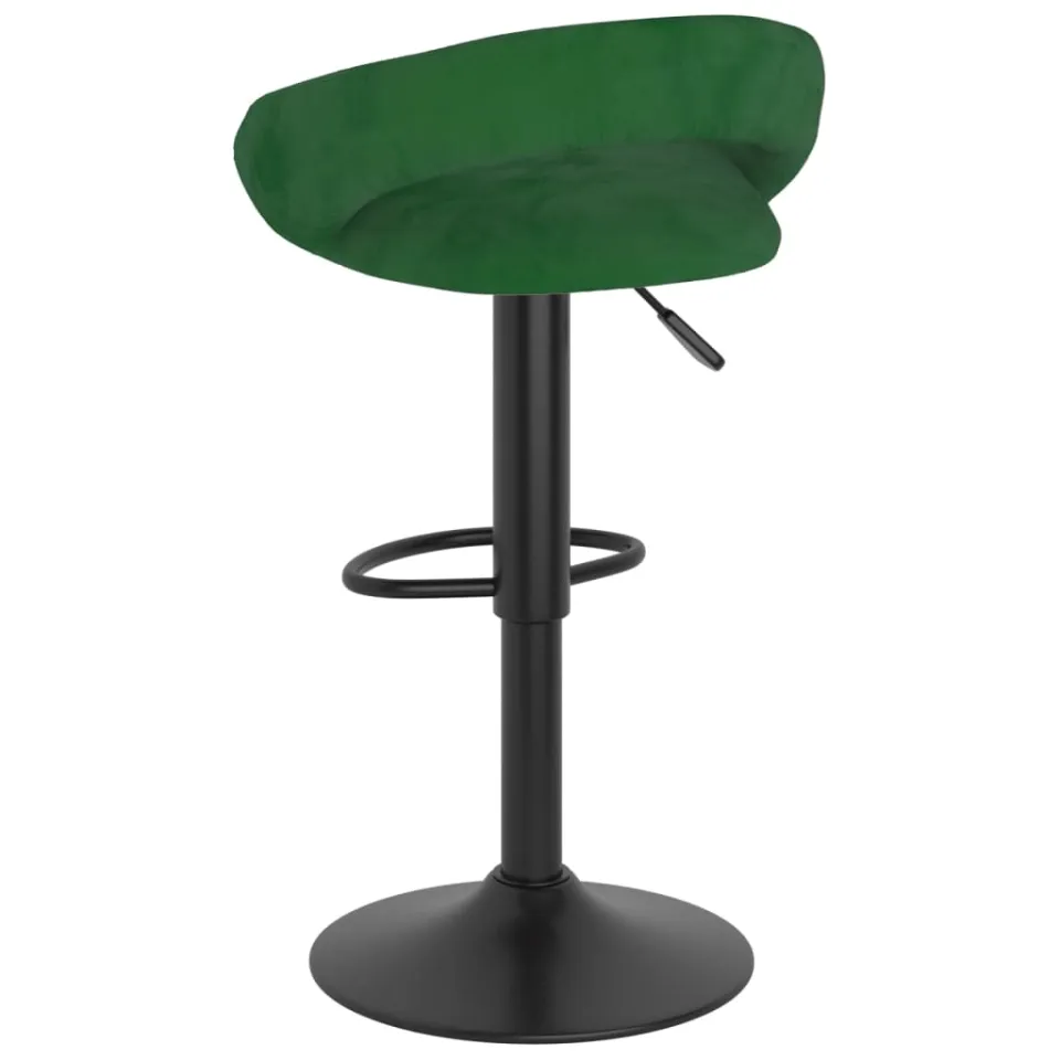 vidaXL Barkrukken 2 st fluweel donkergroen groen, foto 3