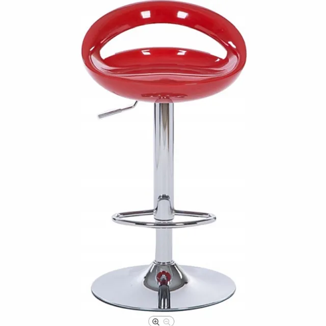 F.H. Angel Rode Barstoel "Uśmiech" - Verstelbaar, Draaibaar, Modern Design Red