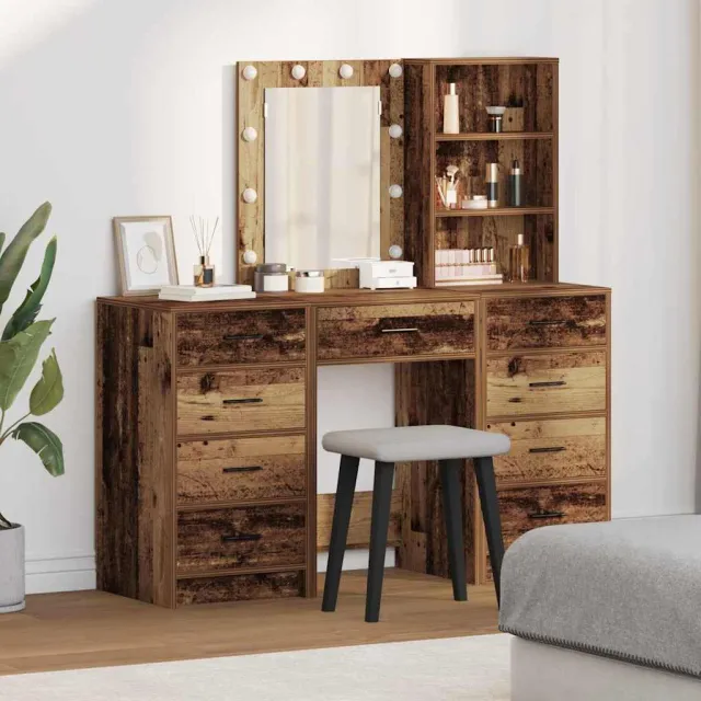 vidaXL Plafondtafel 3 st Bruin 40 x 41 x 135 cm Bewerkt hout