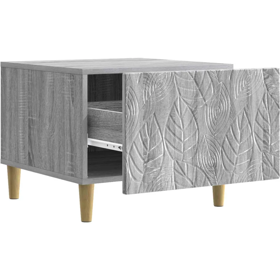 vidaXL Salontafel Grijs Sonoma 50 x 49 x 40 cm Bewerkt hout