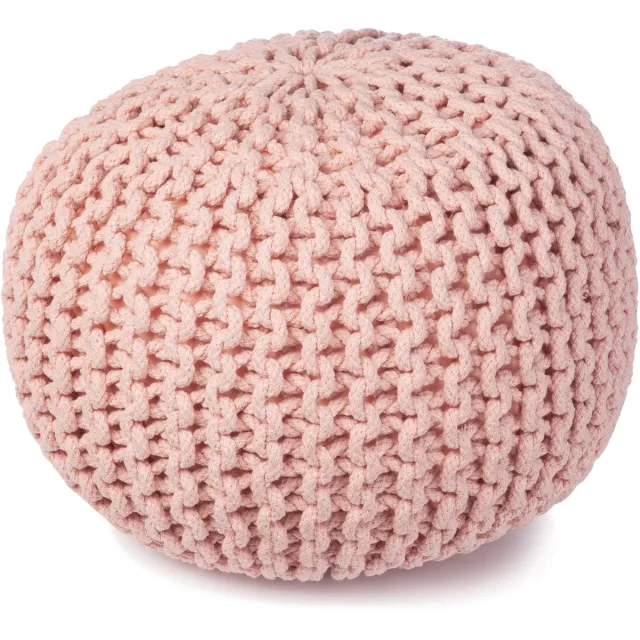 Kids Depot KidsDepot-Poef-Bundy-40x32-cm-katoen-roze