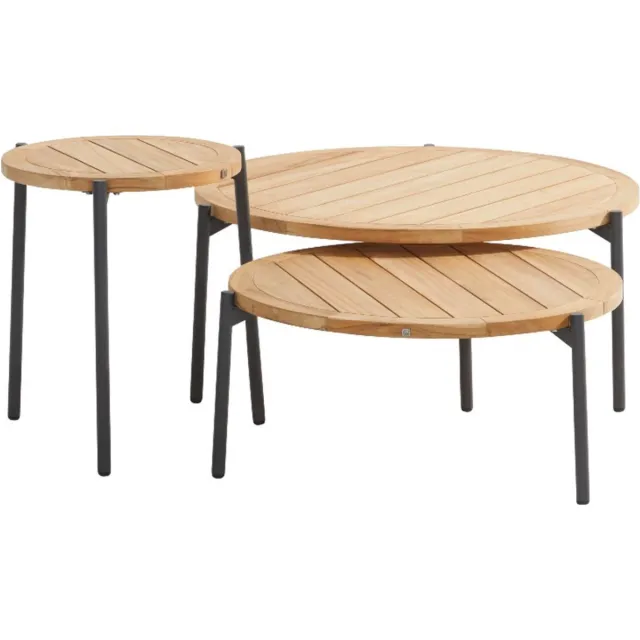 4 Seasons Outdoor 4-Seasons Yoga Koffietafel - Ø 45 cm. H 55 cm. Hout kleur