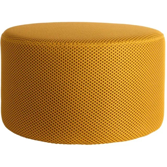 Leitmotiv Poef Retro Mesh - Heldergeel - Ø50cm - Modern