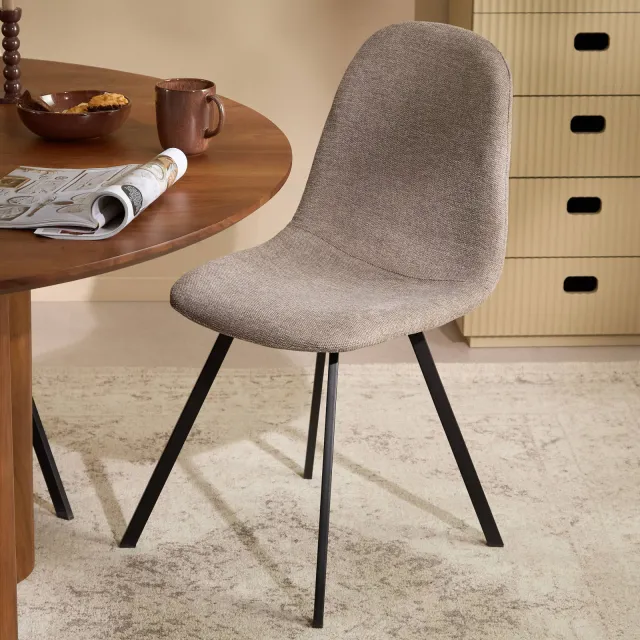 NOUS Living Evan eetkamerstoel taupe, foto 2