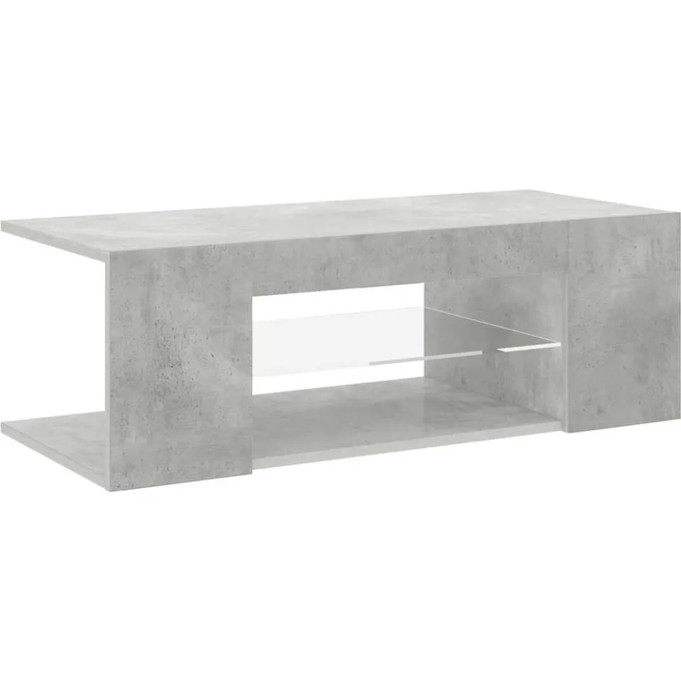vidaXL Tv-meubel met LED-verlichting 90x39x30 cm betongrijs