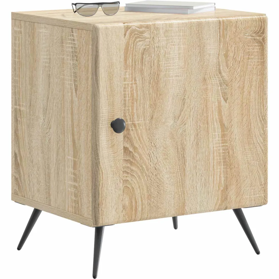 vidaXL Nachtkastje 2 st Sonoma Eiken 43 x 34,5 x 50 cm Bewerkt hout Bruin