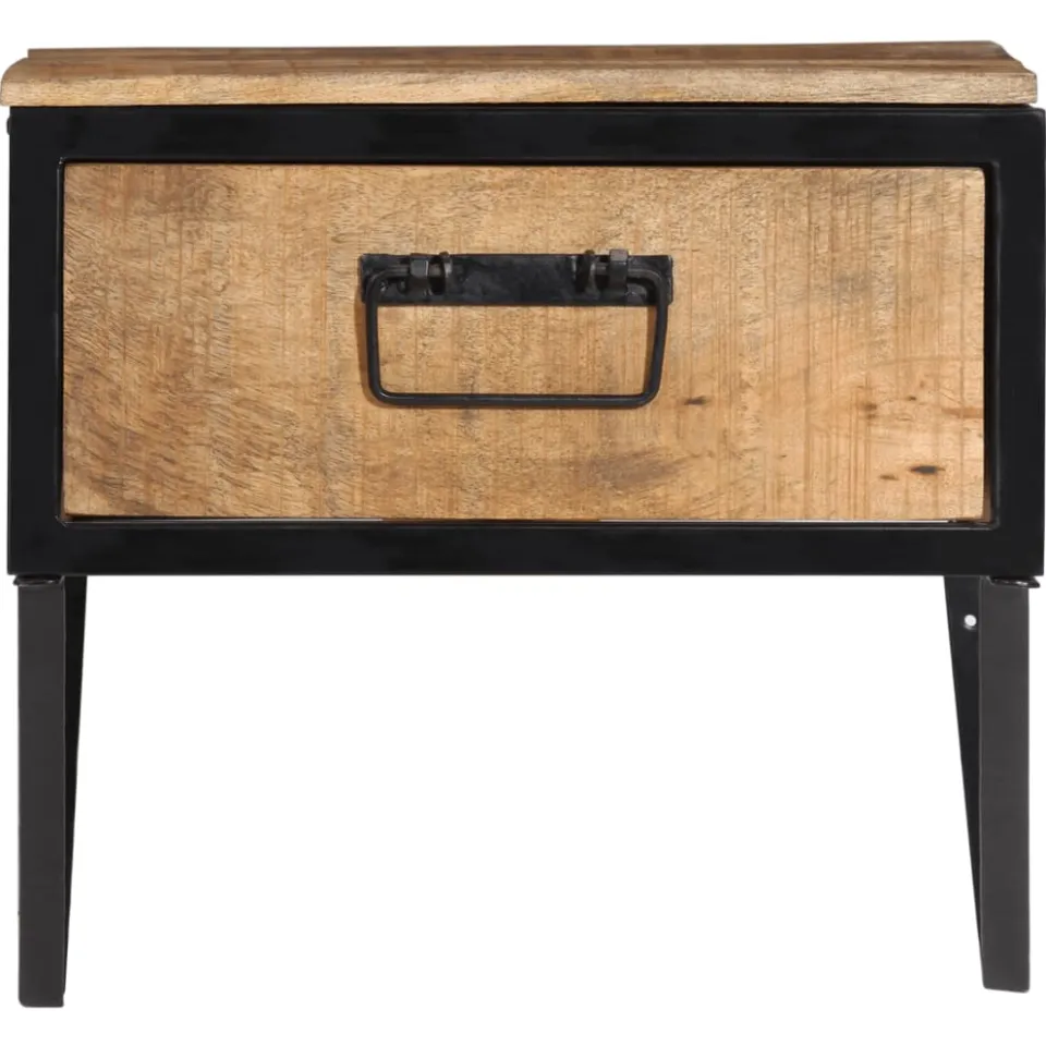 vidaXL Nachtkastje 40x35x40 cm massief mangohout bruin, foto 2