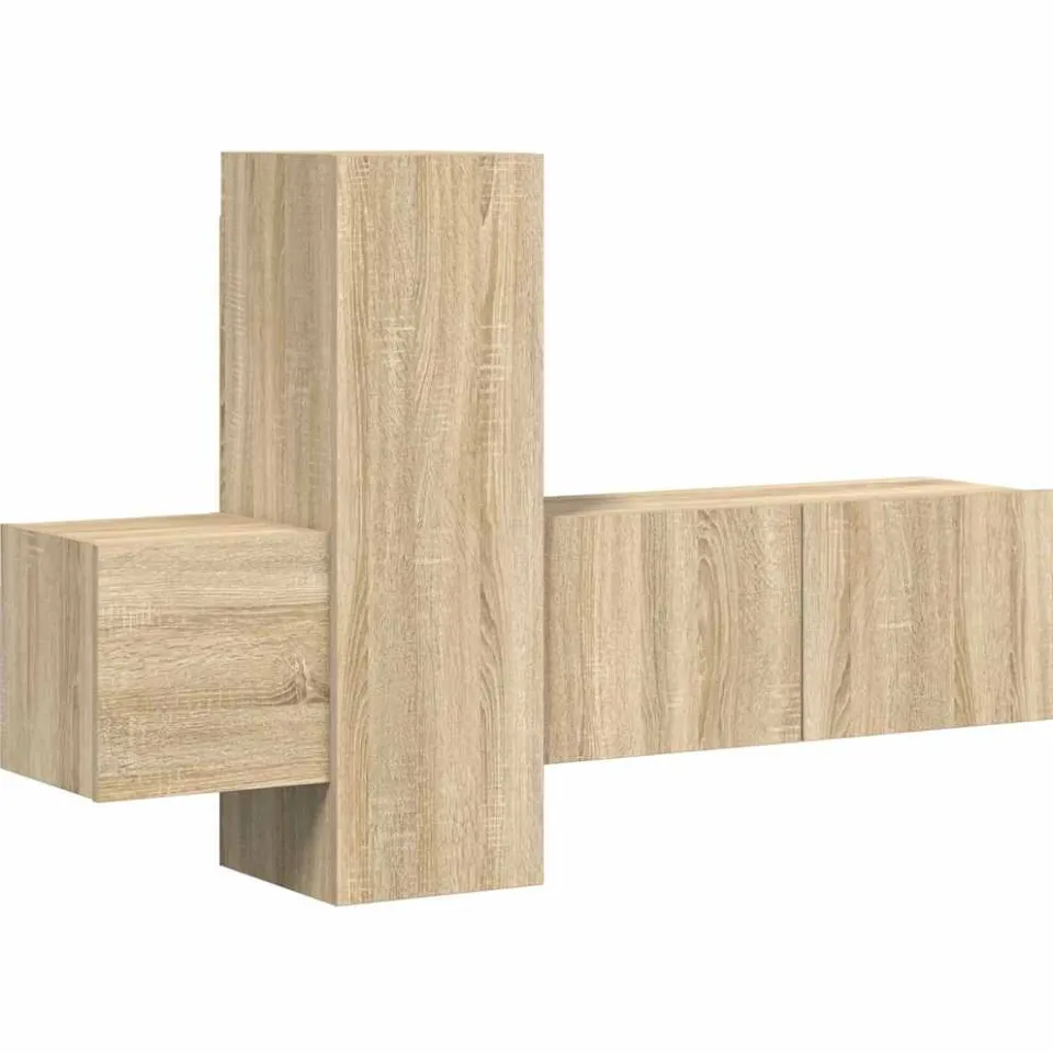 vidaXL 3-delige Tv-meubelset bewerkt hout sonoma eikenkleurig, foto 3
