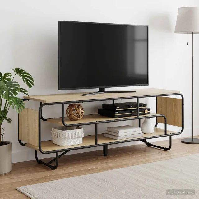 vidaXL TV-standaard 140 x 36 x 45 cm Sonoma Eiken Bewerkt hout Bruin