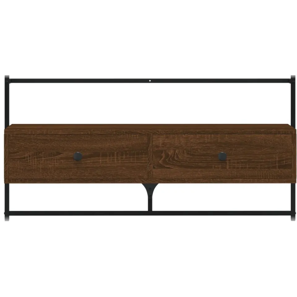 vidaXL Tv-meubel wandgemonteerd 100,5x30x51 cm hout bruin eikenkleur, foto 3