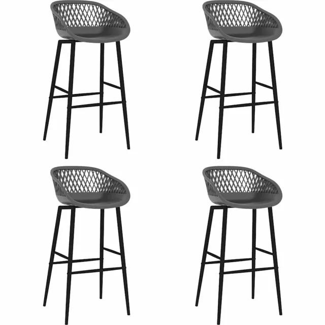 vidaXL Barstoelen 4 st grijs