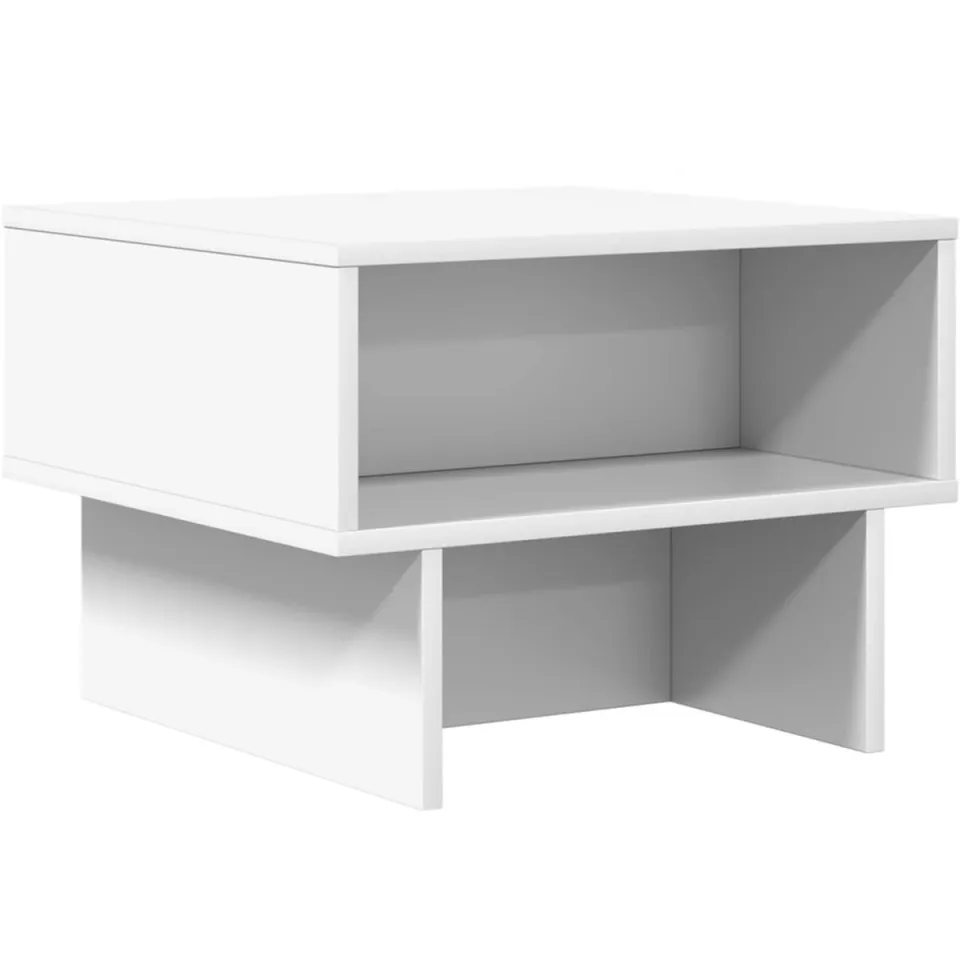 vidaXL Salontafel Wit 48 x 46 x 35 cm Bewerkt hout, foto 3