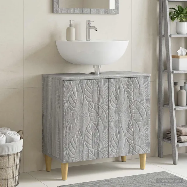 vidaXL Badkamer wastafelkast DELFT Grijs Sonoma 59,5 x 31,5 x 59 cm, foto 2
