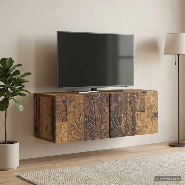 vidaXL Wandbeugel TV-kast 78,5 x 41 x 30 cm Oud hout Bewerkt hout bruin, foto 2