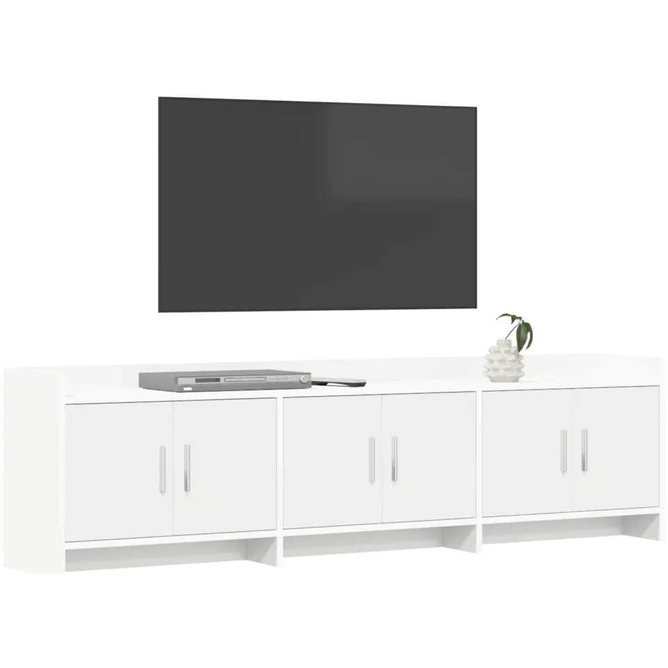 vidaXL TV-kast 168 x 33 x 47 cm Wit Bewerkt hout, foto 3