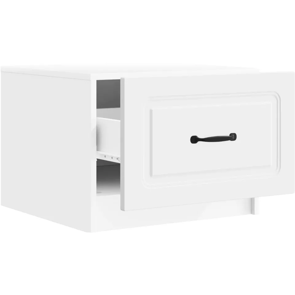 vidaXL Salontafel met lade Wit 49 x 50 x 37 cm Bewerkt hout, foto 4