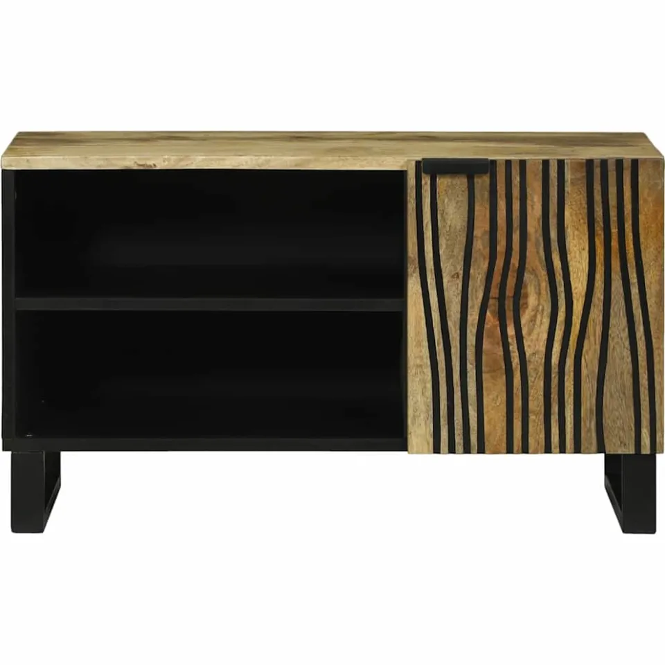 vidaXL TV Eenheden 80 x 33 x 46 cm Bruin Bewerkt hout, foto 3