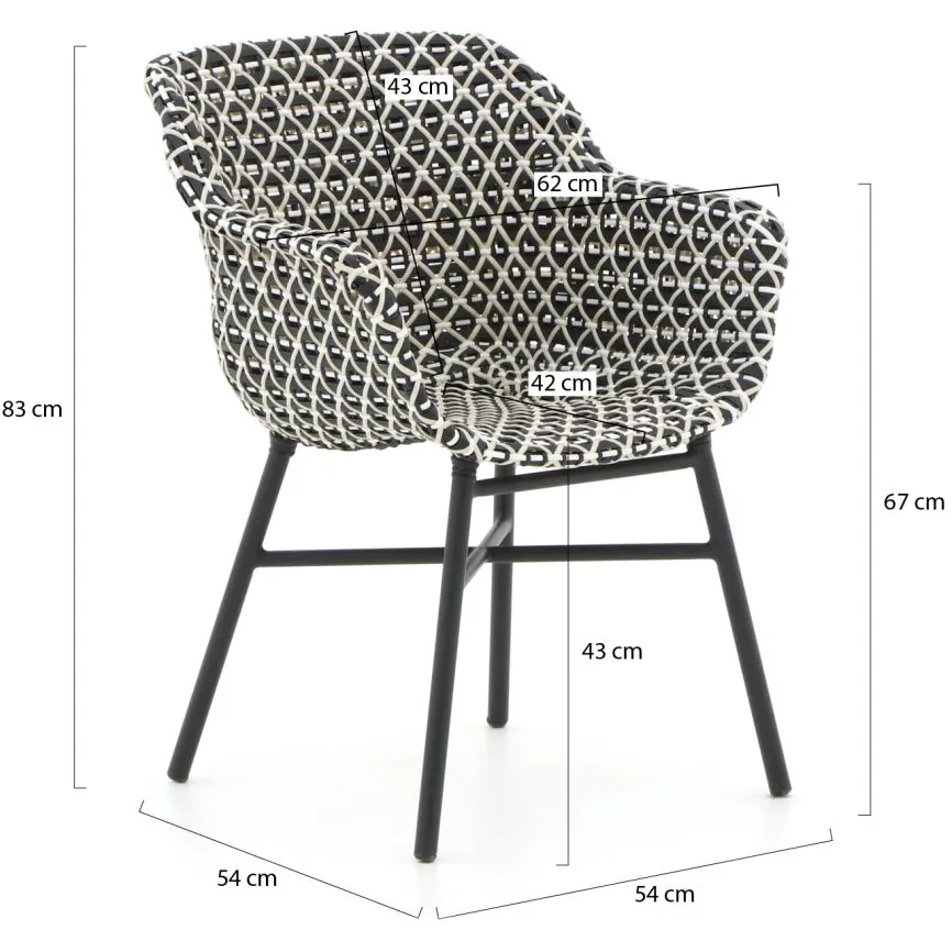 Hartman tuinmeubelen Hartman Delphine/ROUGH-X 240cm dining tuinset 7-delig bruin, foto 3