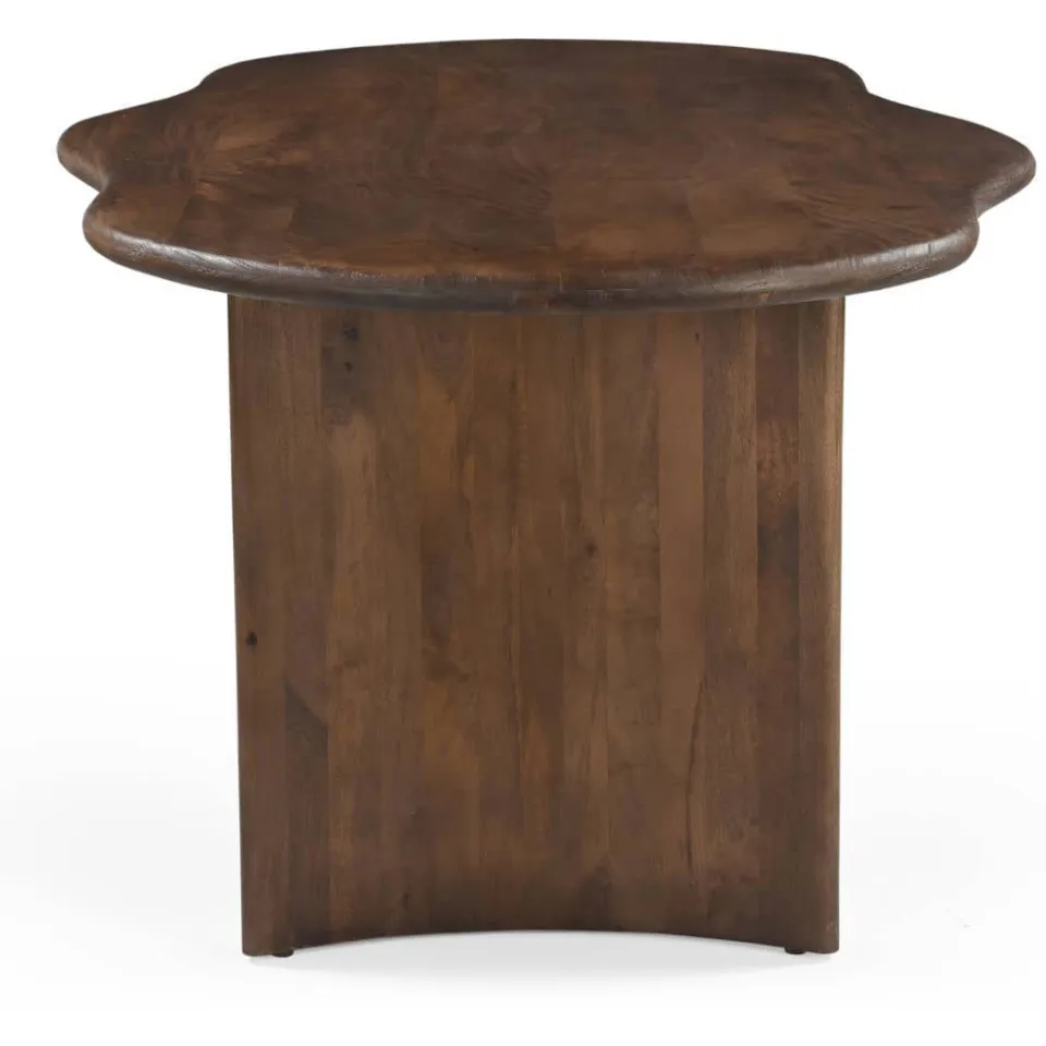 Giga Meubel Eettafel Tornio - Organisch Donkerbruin Hout - 240x110x76cm